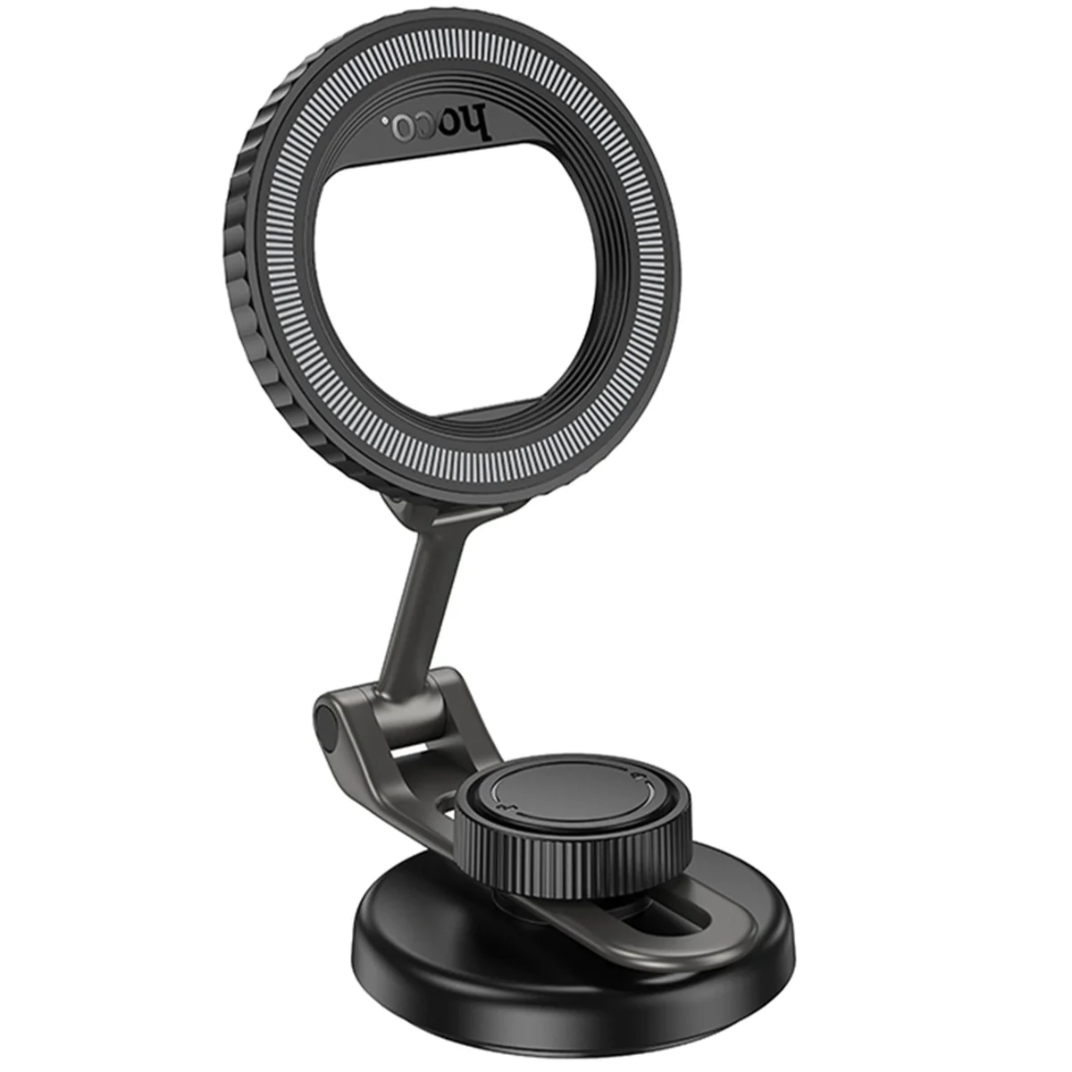 Автодержатель Hoco H77 View (center console) Black / Metal gray