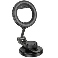 Автодержатель Hoco H77 View (center console) Black / Metal gray