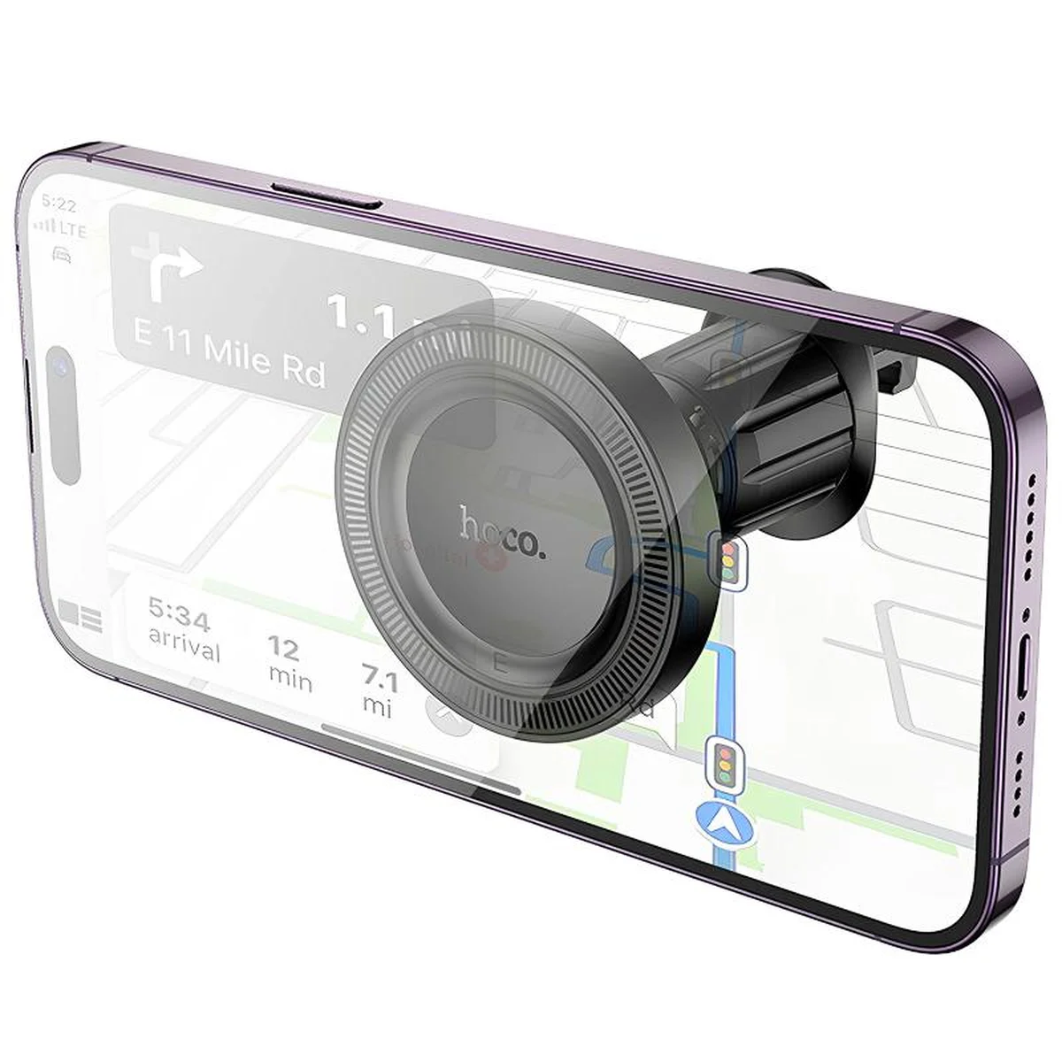 Автодержатель Hoco H56 Show ring magnetic (air outlet) Black