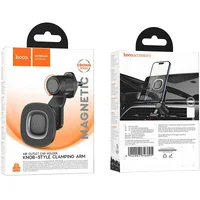 Автодержатель Hoco H74 Crown ring magnetic (air outlet) Black / Metal gray