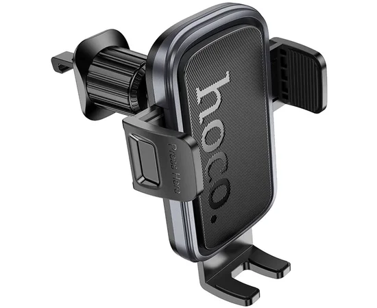 Автодержатель Hoco H78 Vista push-type (air outlet) Black / Metal gray
