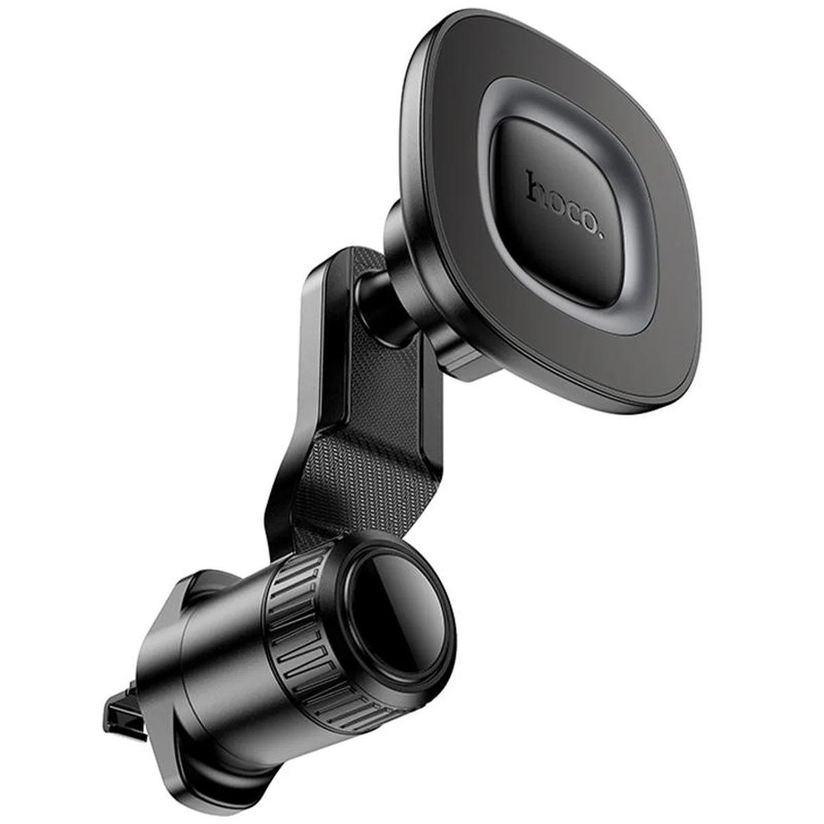 Автодержатель Hoco H74 Crown ring magnetic (air outlet) Black / Metal gray