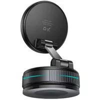 Автодержатель Hoco H86 Dragon manual suction cup magnetic (universal) Black / Metal gray