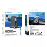 Автодержатель Borofone BH119 Refined (center console) Black / Metal gray