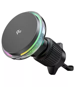 Автодержатель с БЗУ WIWU CH-324 Aurora Qi2 15W Black