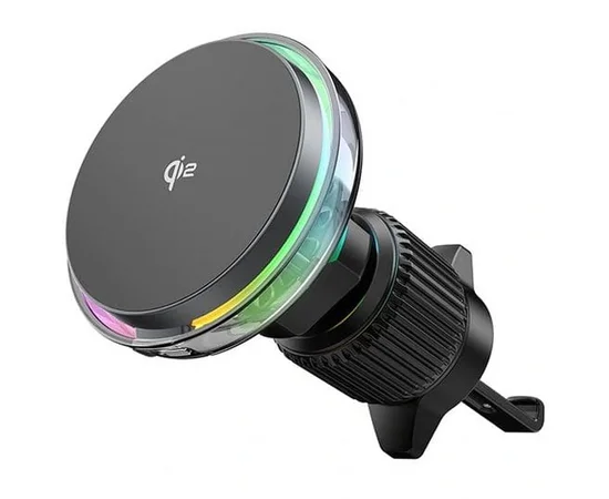 Автодержатель с БЗУ WIWU CH-324 Aurora Qi2 15W Black