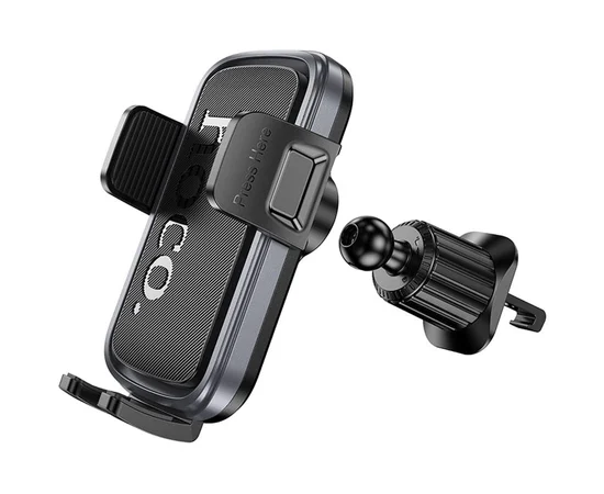 Автодержатель Hoco H78 Vista push-type (air outlet) Black / Metal gray