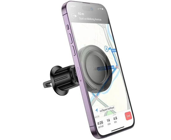 Автодержатель Hoco H56 Show ring magnetic (air outlet) Black