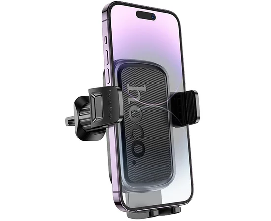 Автодержатель Hoco H78 Vista push-type (air outlet) Black / Metal gray