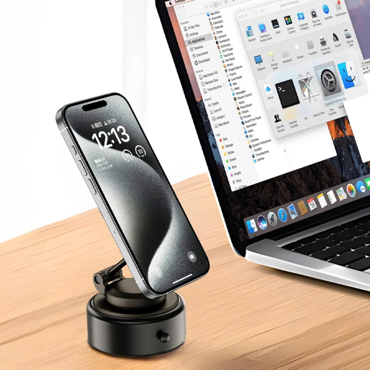 Автодержатель WIWU Wi-CH-056 Octopus Vacuum Suction Magnetic Tarnish