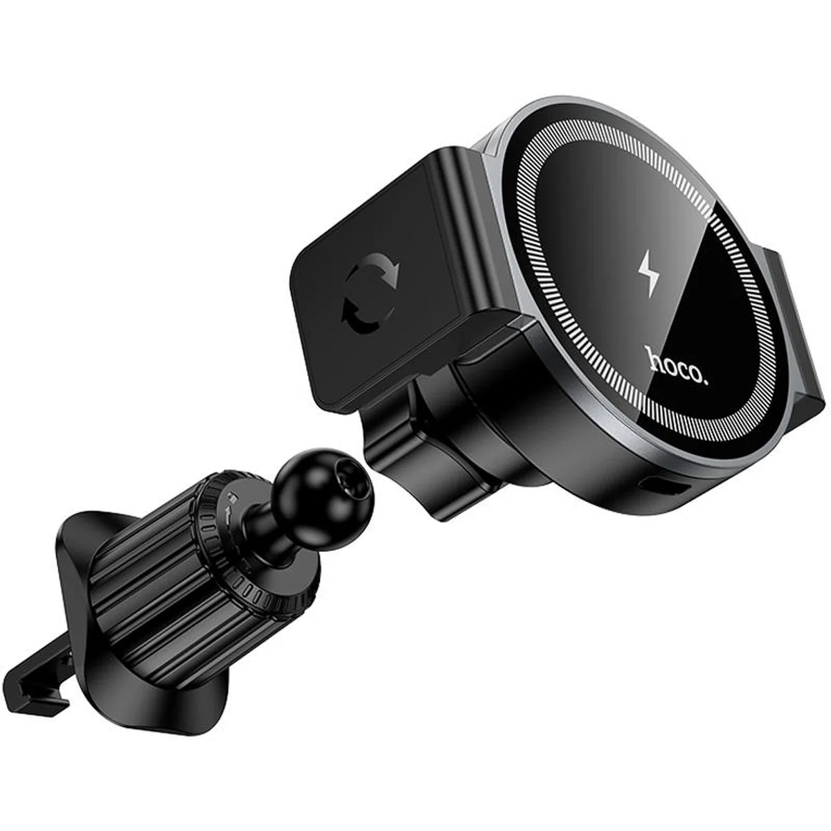 Автоутримувач із БЗУ Hoco HW35 Power 15W (air outlet) Black