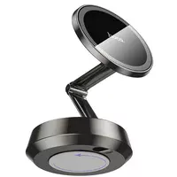 Автодержатель Hoco H83 Metal ring magnetic (center console) Metal grey