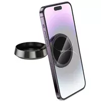 Автодержатель Hoco H83 Metal ring magnetic (center console) Metal grey