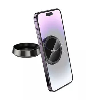 Автоутримувач Hoco H83 Metal ring magnetic (center console) Metal grey