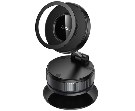 Автодержатель Hoco H86 Dragon manual suction cup magnetic (universal) Black / Metal gray