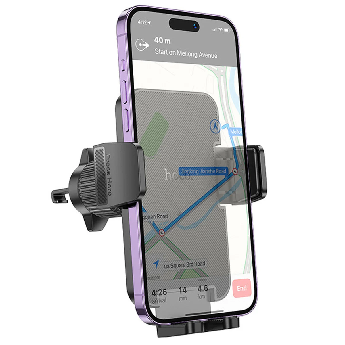 Автоутримувач Hoco H36 Cheeatag (air outlet) Black