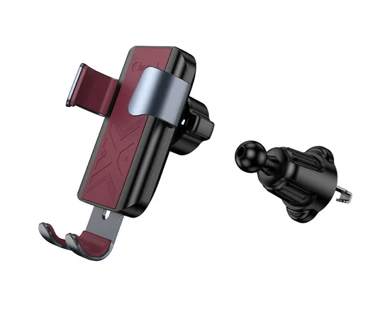 Автодержатель Hoco H70 Gamble gravity (air outlet) Black / Red