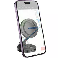 Автоутримувач Hoco H61 Show folding ring magnetic (dashboard) Black / Metal gray