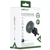 Автоутримувач із БЗУ Acefast D61 Magnetic Wireless Charging 15W Gray