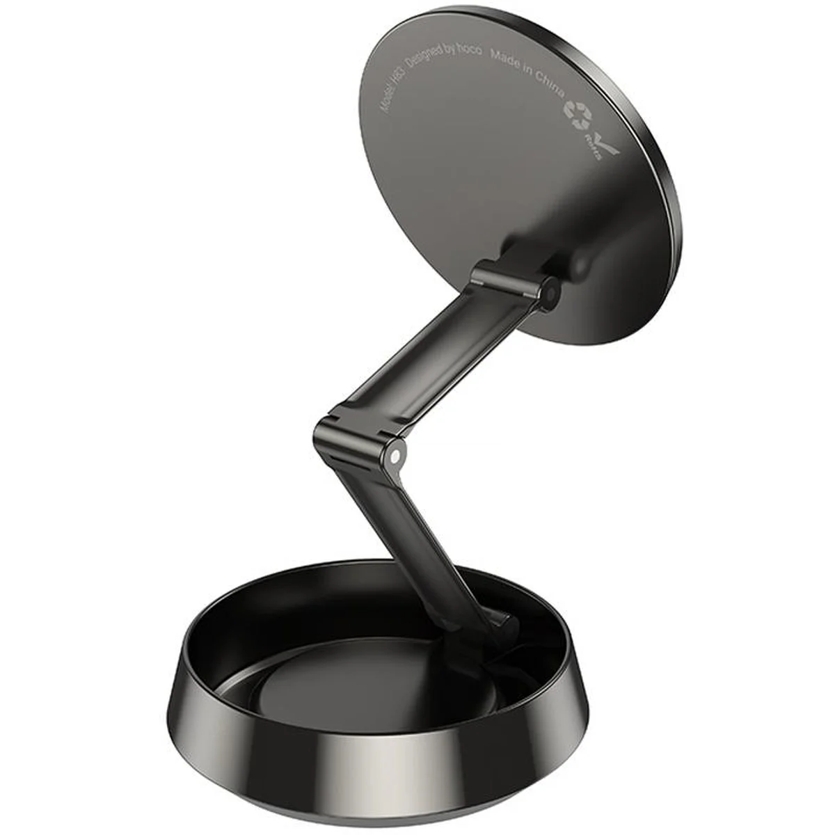 Автодержатель Hoco H83 Metal ring magnetic (center console) Metal grey