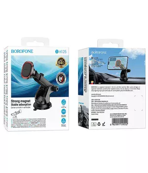 Автоутримувач Borofone BH125 Roman magnetic (center console) Black / Red