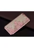 Чехол со стразами "Цветы" силиконовый для iPhone 6 Plus/6S Plus Rose Gold