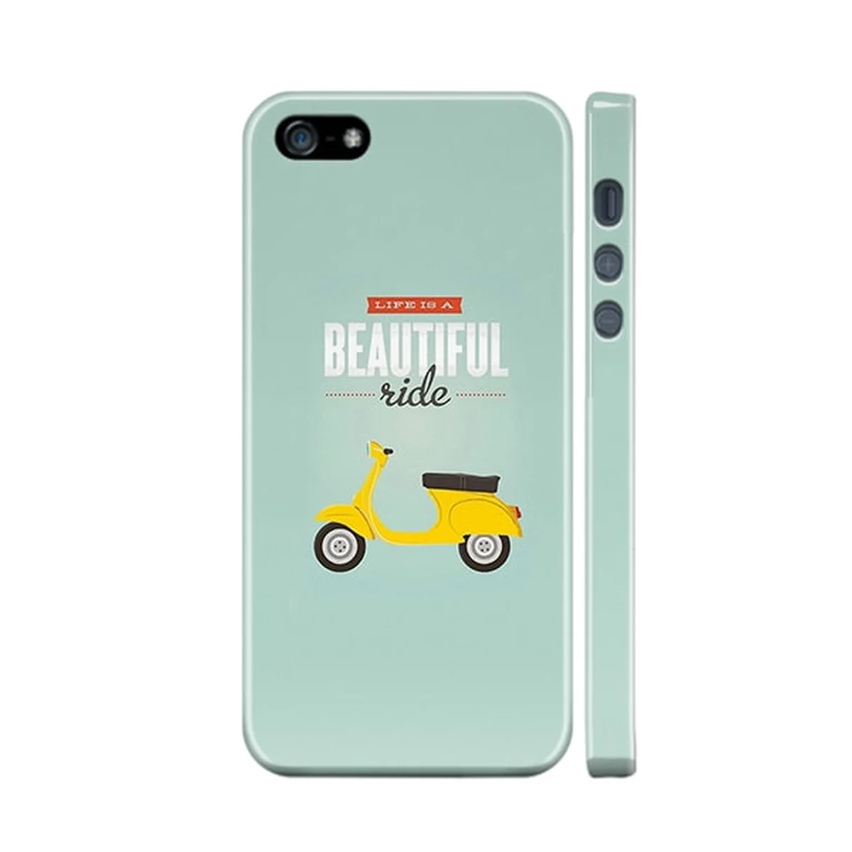 Чехол "iDAY" пластиковый для iPhone 5/5S/SE Мопед