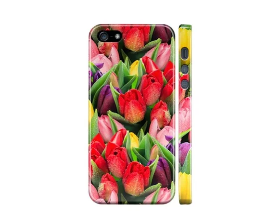 Чохол "iDAY" пластиковий для iPhone 5 / 5S / SE Тюльпани