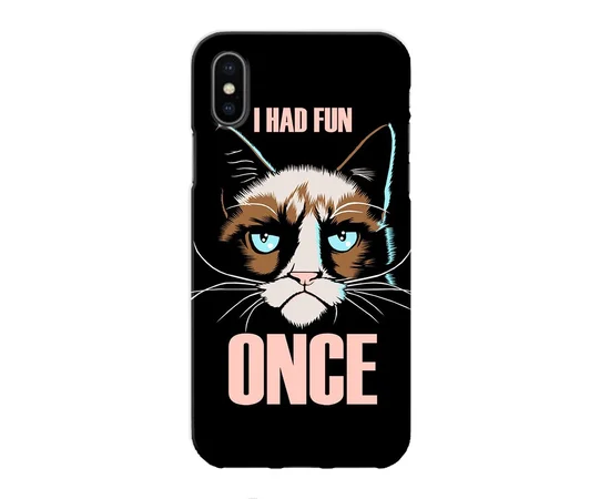 Чехол "iDAY" пластиковый для iPhone X/XS i had fun once