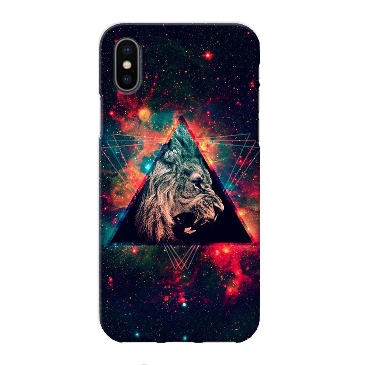 Чохол "iDAY" пластиковий для iPhone X / XS Космічний лев