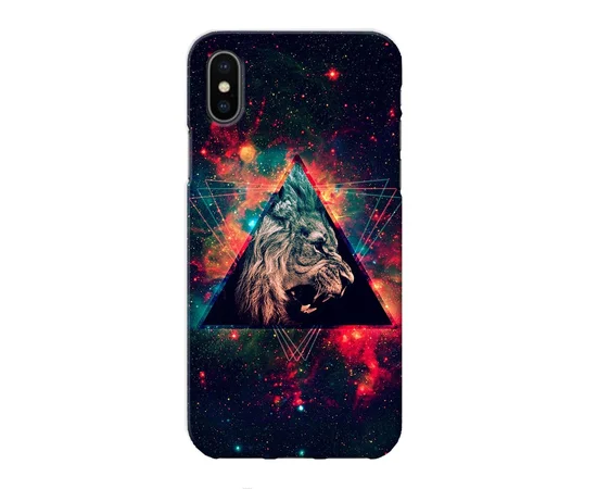 Чехол "iDAY" пластиковый для iPhone X/XS Космический лев