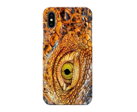 Чехол "iDAY" пластиковый для iPhone X/XS Глаз ящерицы
