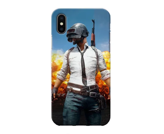 Чехол "iDAY" пластиковый для iPhone X/XS PUBG - Logo