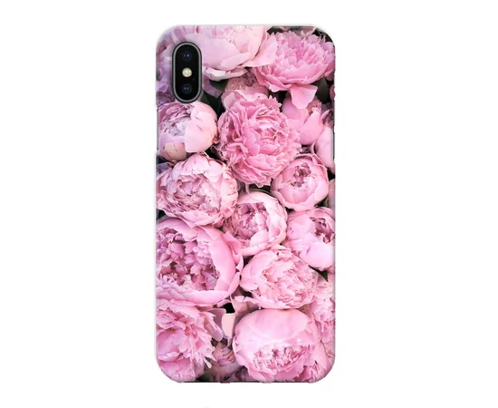 Чехол "iDAY" пластиковый для iPhone X/XS Пионы