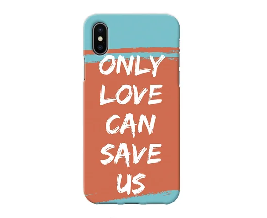 Чехол "iDAY" пластиковый для iPhone X/XS Only Love Can Save Us
