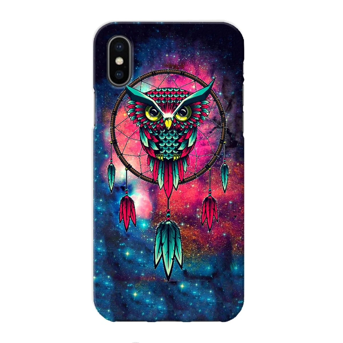 Чехол "iDAY" пластиковый для iPhone X/XS Сова ловец снов