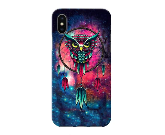 Чехол "iDAY" пластиковый для iPhone X/XS Сова ловец снов