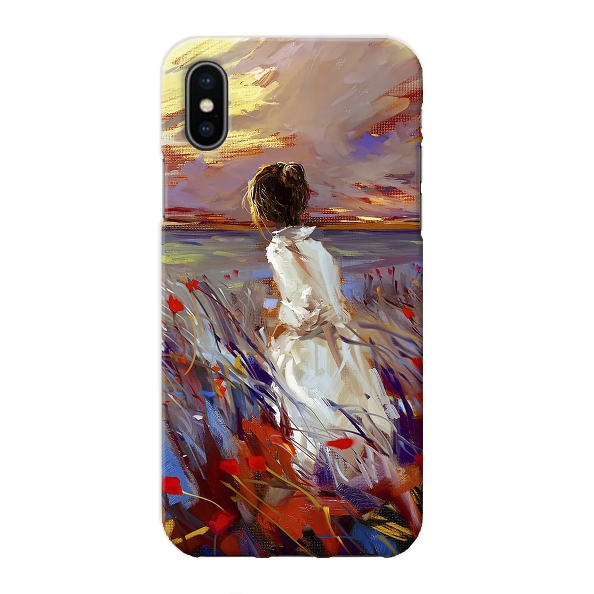 Чохол "iDAY" пластиковий для iPhone X / XS Малюнок - дівчина