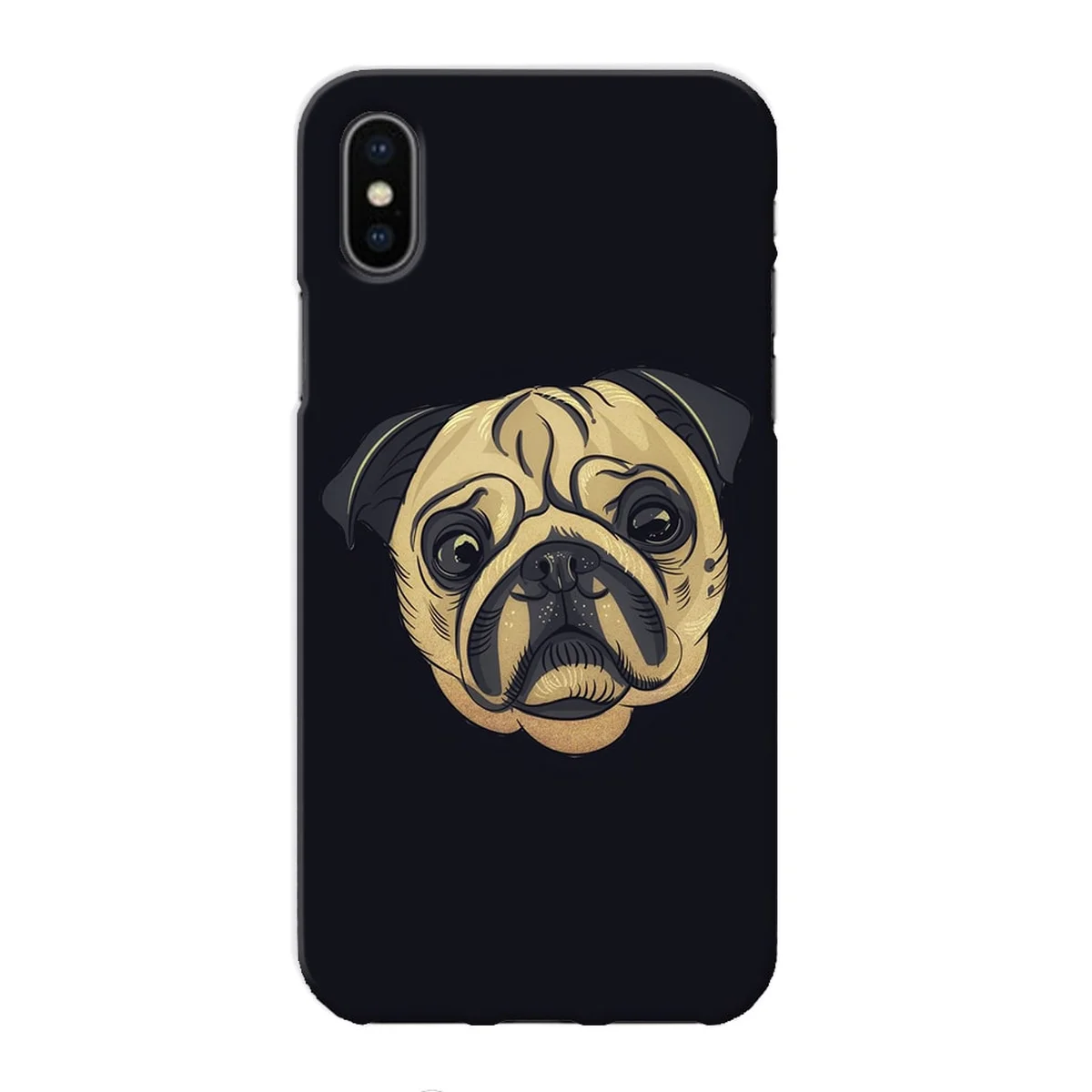 Чехол "iDAY" пластиковый для iPhone X/XS Мопс