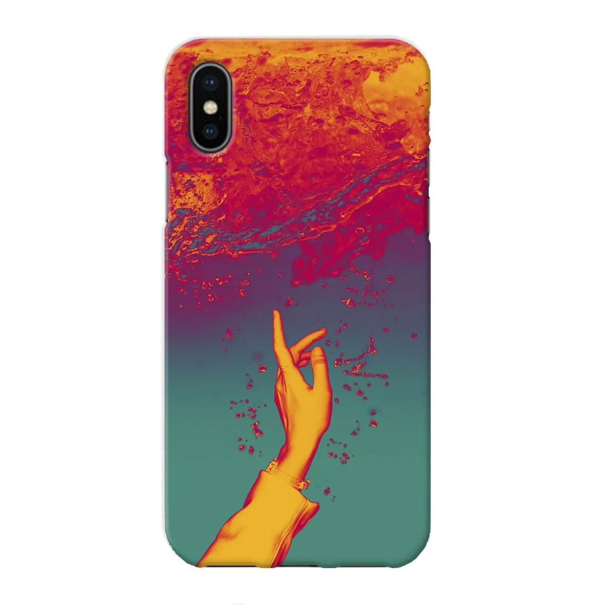 Чохол "iDAY" пластиковий для iPhone X / XS Рука арт