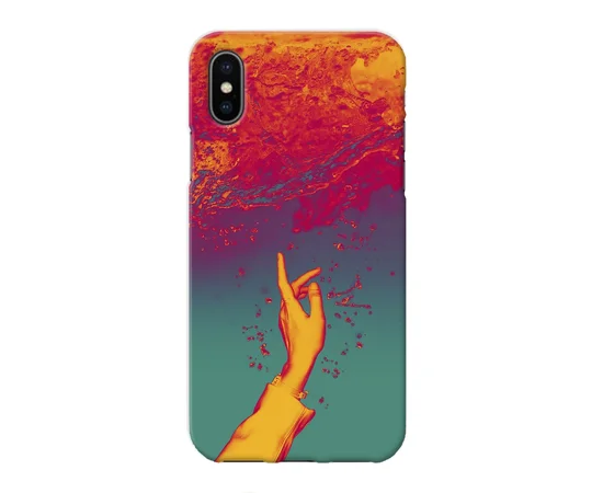 Чехол "iDAY" пластиковый для iPhone X/XS Рука арт