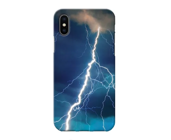 Чехол "iDAY" пластиковый для iPhone X/XS Молния