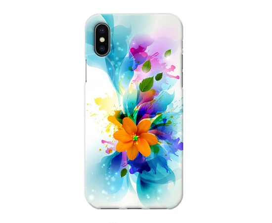 Чехол "iDAY" пластиковый для iPhone X/XS Floral art