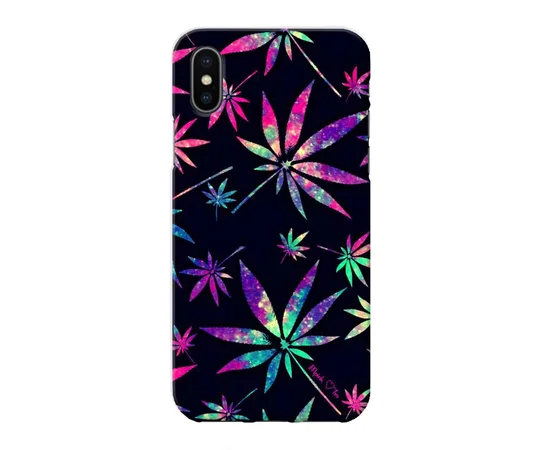 Чехол "iDAY" пластиковый для iPhone X/XS Разноцветная трава