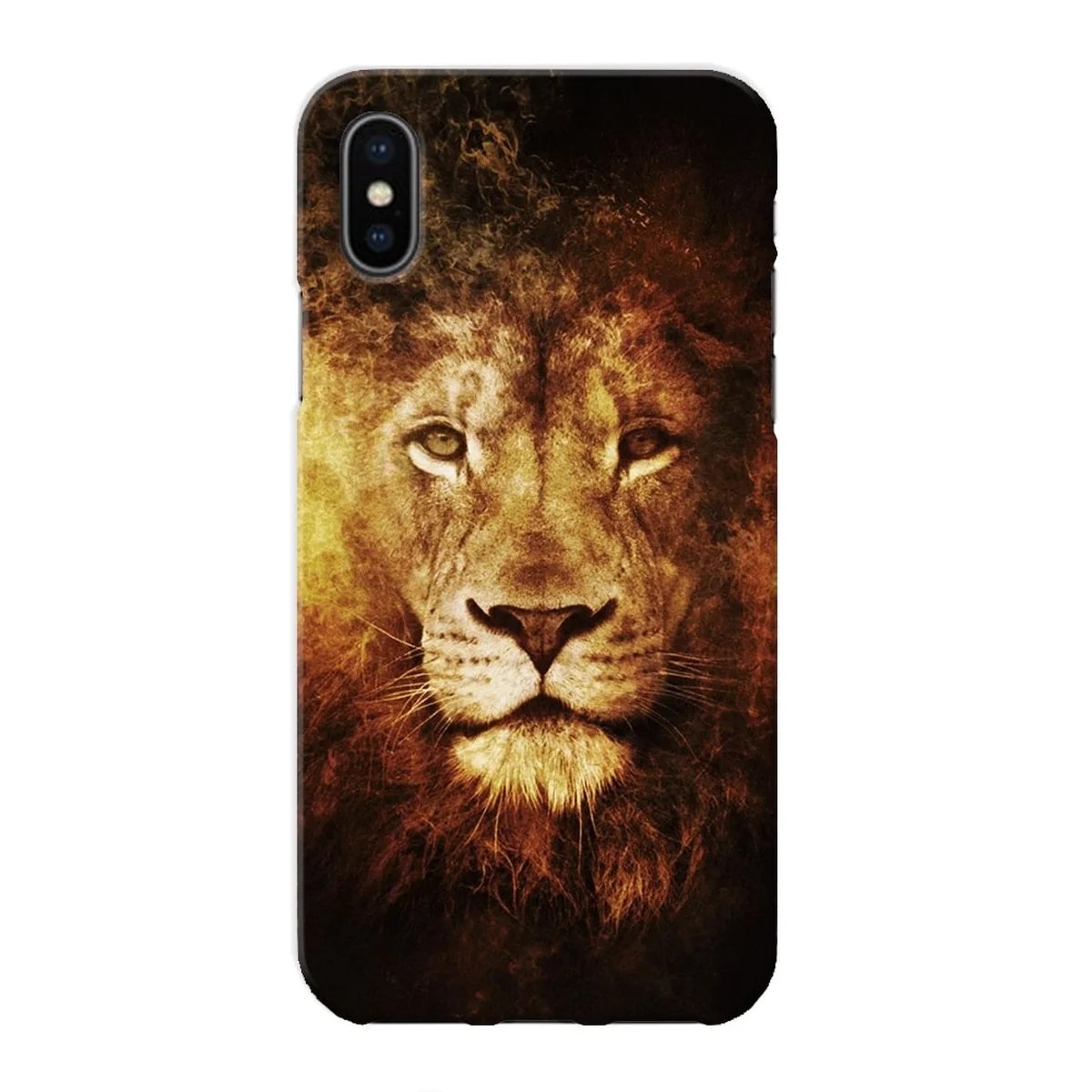 Чохол "iDAY" пластиковий для iPhone X / XS Вогняний лев