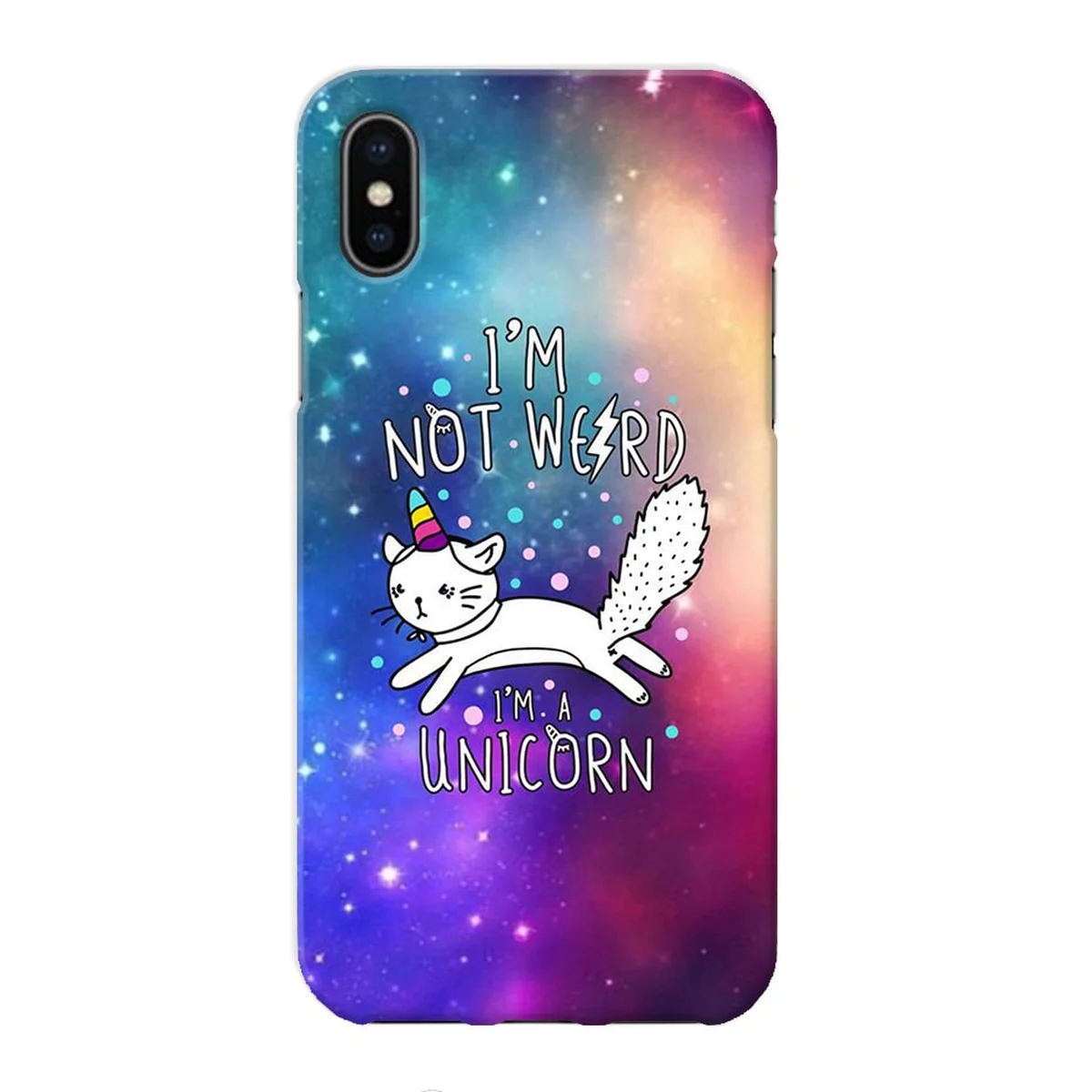 Чехол "iDAY" пластиковый для iPhone X/XS Not unicorn