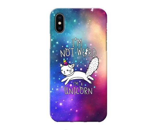 Чехол "iDAY" пластиковый для iPhone X/XS Not unicorn
