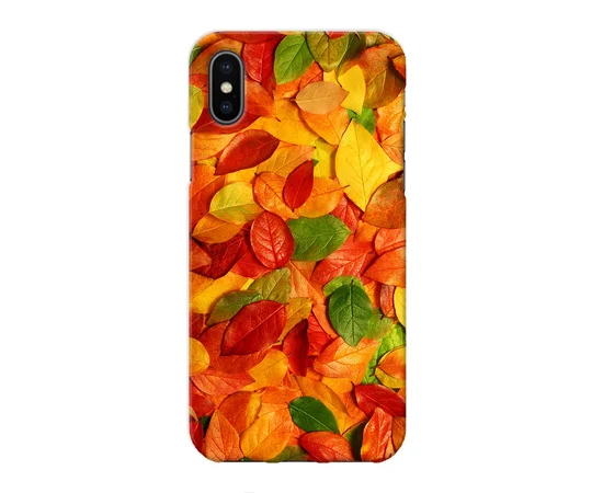 Чехол "iDAY" пластиковый для iPhone X/XS Осенние листья