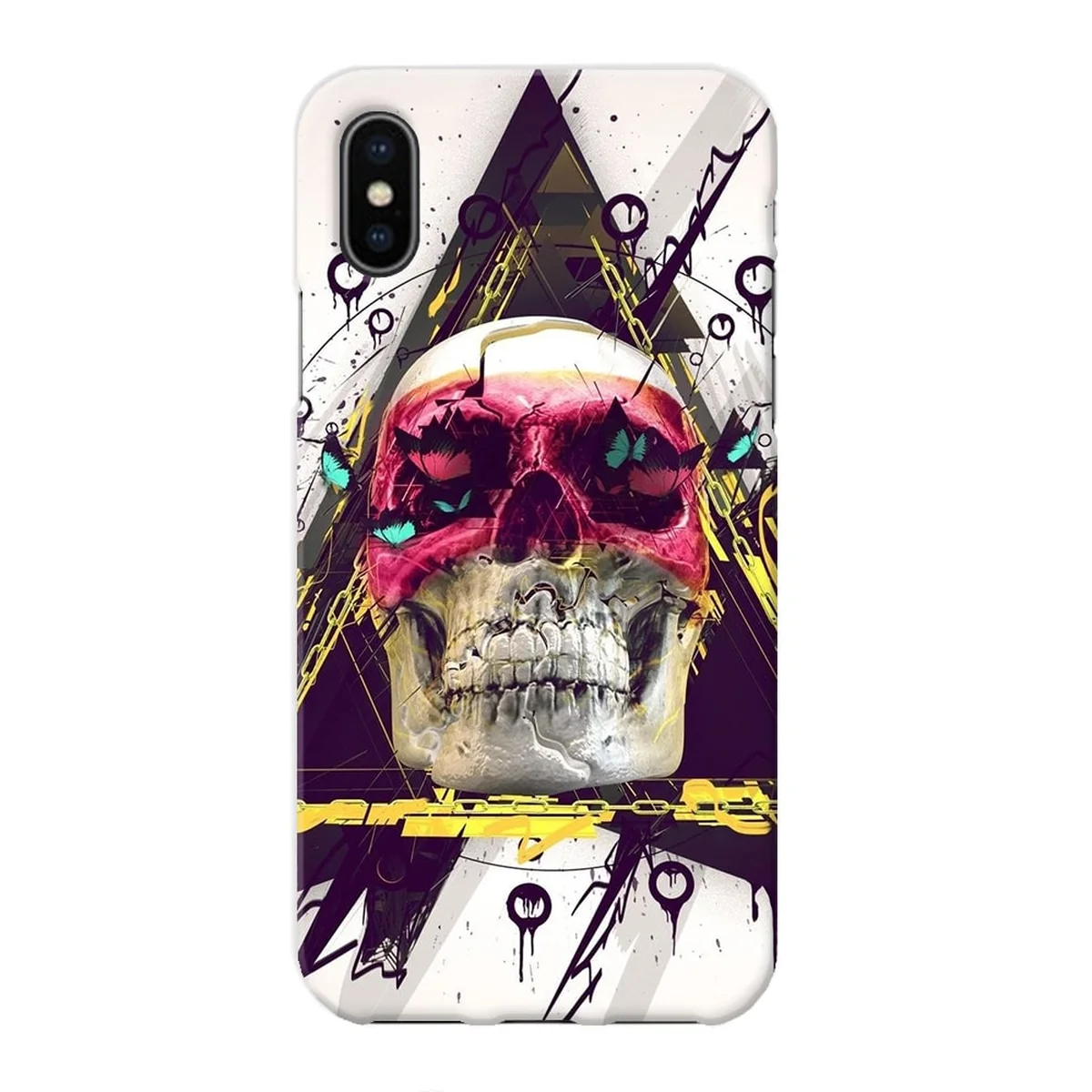 Чохол "iDAY" пластиковий для iPhone X / XS Різнобарвний череп