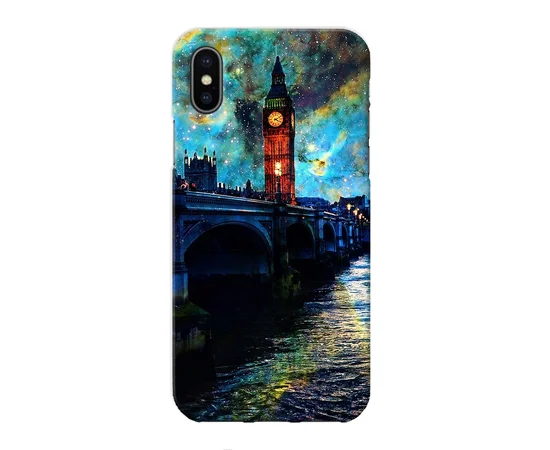 Чехол "iDAY" пластиковый для iPhone X/XS Лондон